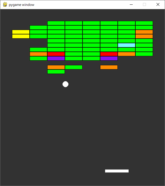 ブロック崩しプレイ画面